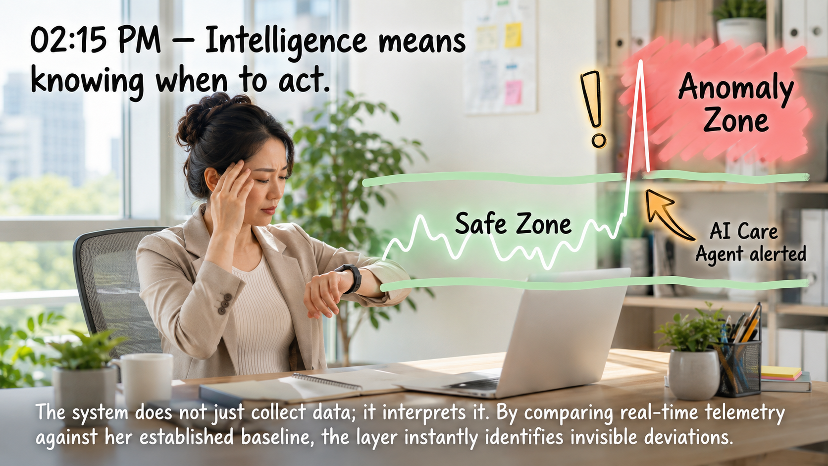 Future care vision: care desk detects anomaly