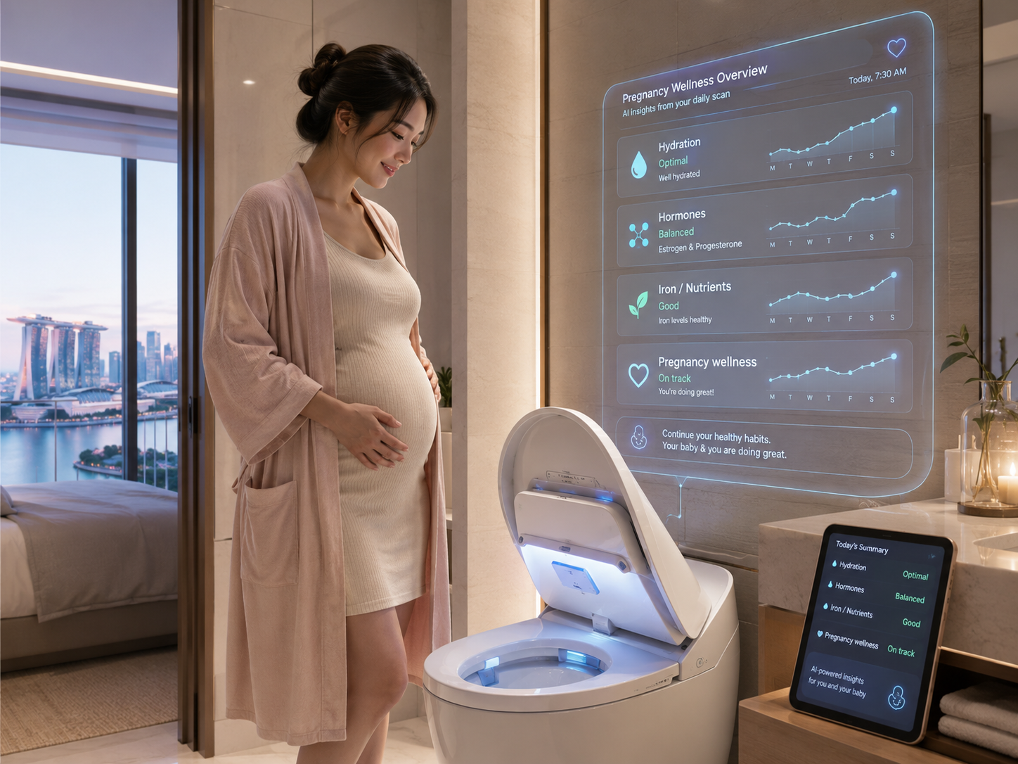 Future smart toilet health monitoring